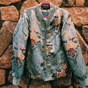 Floral Bomber Jacket